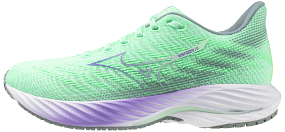 Кроссовки женские Mizuno Wave Rider 28 Bay/Paisley Purple/Slate - Фото 5 большая