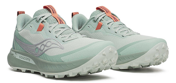 Кроссовки женские Saucony Peregrine 15 Mist/Aloe - Фото 2 большая