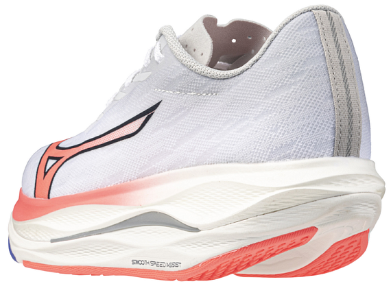 Кроссовки женские Mizuno Wave Rebellion Flash 3 White/Striking Coral/Iris Bloo - Фото 5 большая