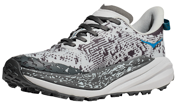 Кроссовки женские Hoka Speedgoat 6 Gtx Белый/Серый/Голубой - Фото 3 большая