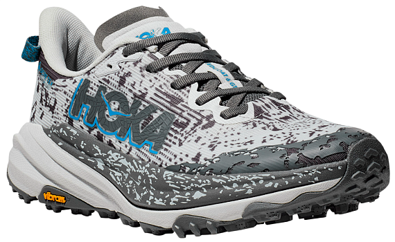 Кроссовки женские Hoka Speedgoat 6 Gtx Белый/Серый/Голубой - Фото 5 большая
