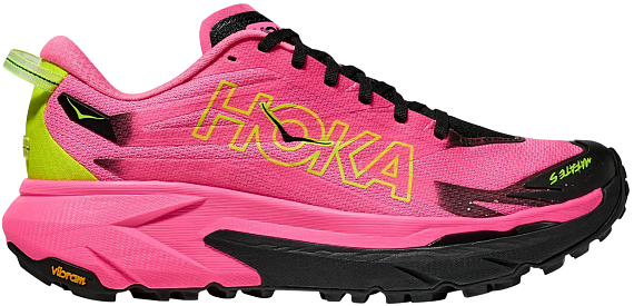 Кроссовки женские Hoka Mafate 5 Neon Rose/Black - Фото 1 большая