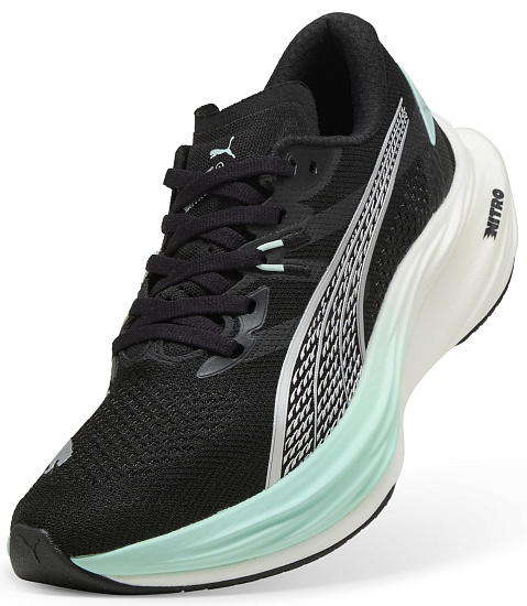 Кроссовки женские Puma Deviate Nitro 3 Puma Black/Mint Melt - Фото 2 большая