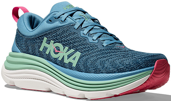Кроссовки женские Hoka Gaviota 5 Alpine Blue/Jadeite - Фото 3 большая