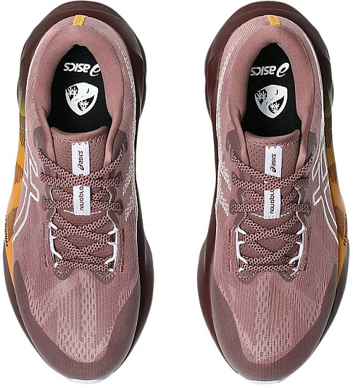 Кроссовки женские ASICS Novablast 5 TR Nature Bathing/Rubble Red - Фото 4 большая