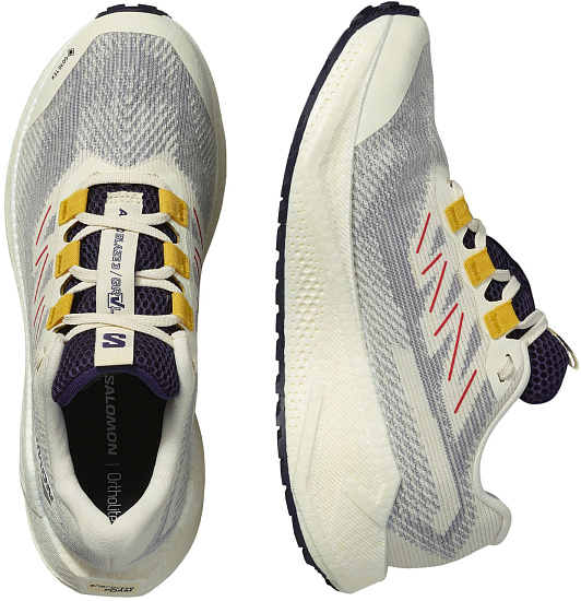 Кроссовки женские Salomon Aero Blaze 3 Grvl Gtx Vanilla Ice/Astral Aura/Lemon - Фото 2 большая