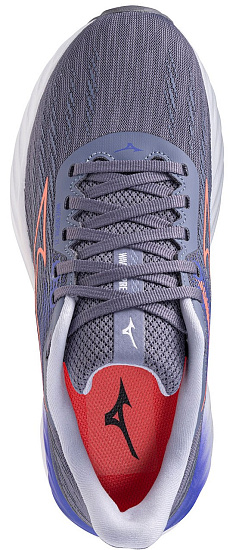 Кроссовки женские Mizuno Wave Inspire 21 Blue Granite/Striking Coral/Ir - Фото 5 большая
