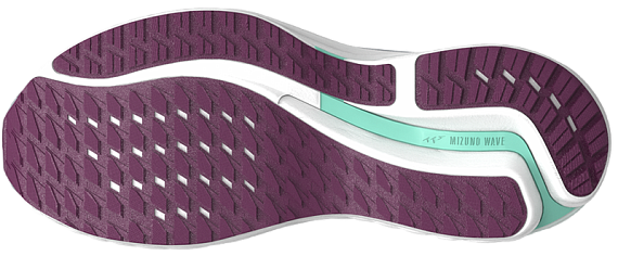 Кроссовки женские Mizuno Wave Inspire 21 Pearl Blue/Dark Purple/Ice Gre - Фото 2 большая