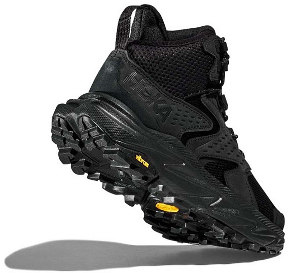 Кроссовки мужские Hoka Anacapa 2 Mid Gtx Black/Black - Фото 2 большая