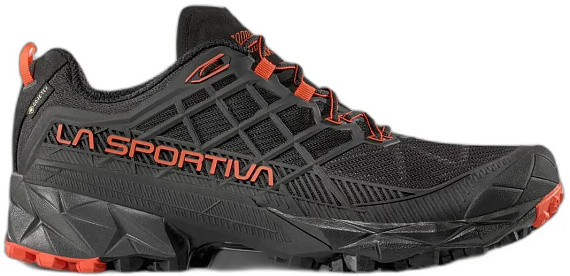 Кроссовки мужские La Sportiva Akyra II Gtx Black/Cherry Tomato - Фото 1 большая