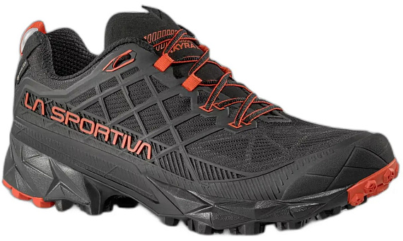 Кроссовки мужские La Sportiva Akyra II Gtx Black/Cherry Tomato - Фото 3 большая