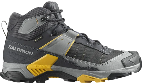 Кроссовки мужские Salomon X Ultra 5 Mid Gtx Asphalt/Monument/Spicy Mustard - Фото 1 большая