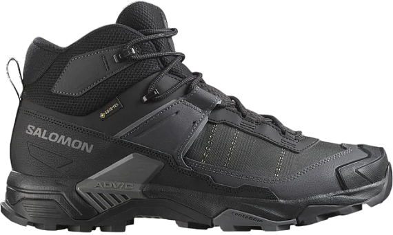 Кроссовки мужские Salomon X Ultra 5 Mid Gtx Black/Asphalt/Castlerock - Фото 1 большая