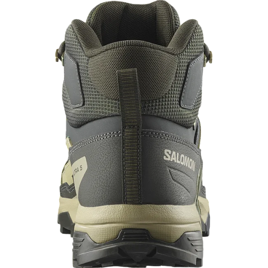 Кроссовки мужские Salomon X Ultra 5 Mid Gtx Peat/Gray Green/Blue Nights - Фото 3 большая