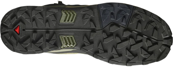 Кроссовки мужские Salomon X Ultra 5 Mid Gtx Peat/Gray Green/Blue Nights - Фото 5 большая