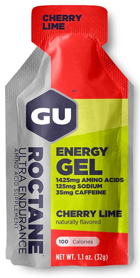 Гель энергетический GU Roctane Energy Gel 32 г Вишня/Лайм - Фото 1 большая