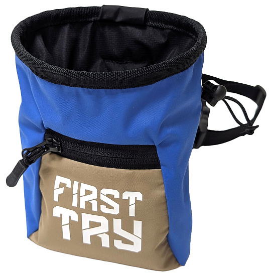 Мешок для магнезии First Try Малый 111125 Бежевый/Синий - Фото 1 большая