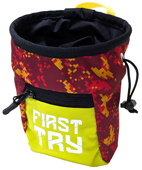 Мешок для магнезии First Try Малый 111125 Лайм/Красный Пиксель - Фото 1 большая