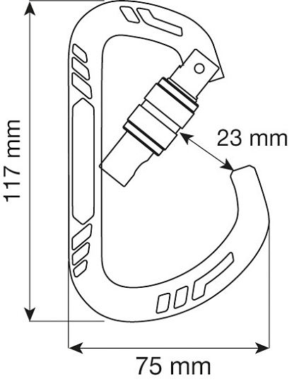 Карабин C.A.M.P. Guide XL Lock Green - Фото 2 большая