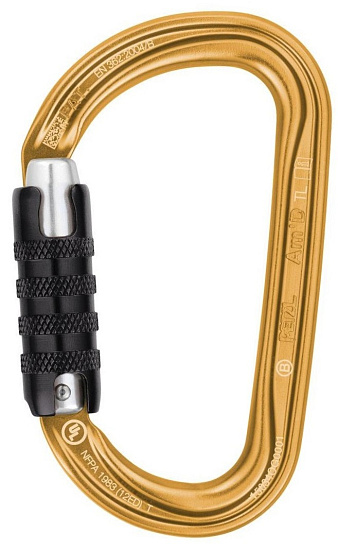Карабин Petzl Am'D Triact-Lock Gold - Фото 1 большая