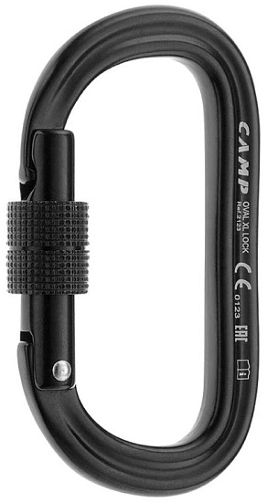 Карабин C.A.M.P. Oval XL Lock Black - Фото 1 большая