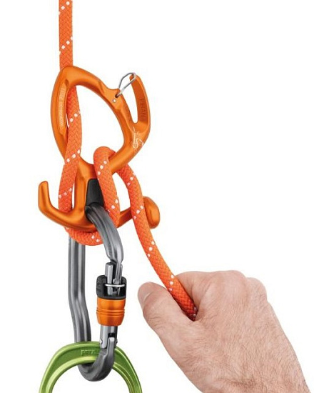 Спусковое устройство Petzl Pirana Guide Orange - Фото 3 большая