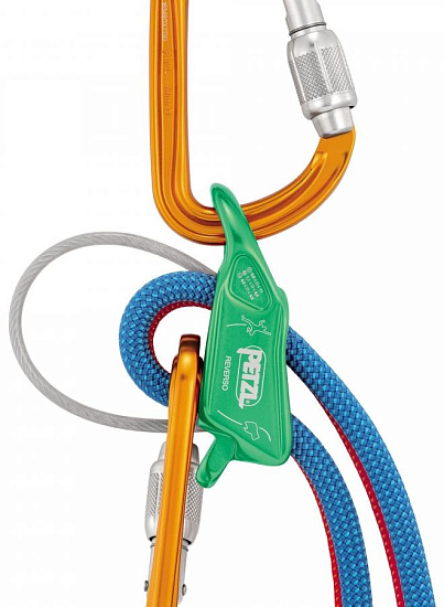Страховочно-спусковое устройство Petzl Reverso Green - Фото 4 большая