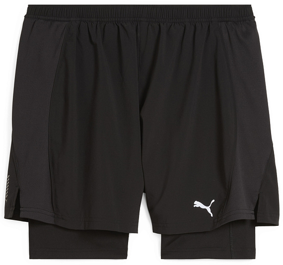 Шорты мужские Puma Run Vel 2in1 Black - Фото 1 большая