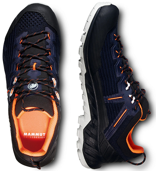 Кроссовки женские Mammut Alnasca Knit III Low Gtx Marine/Black - Фото 3 большая