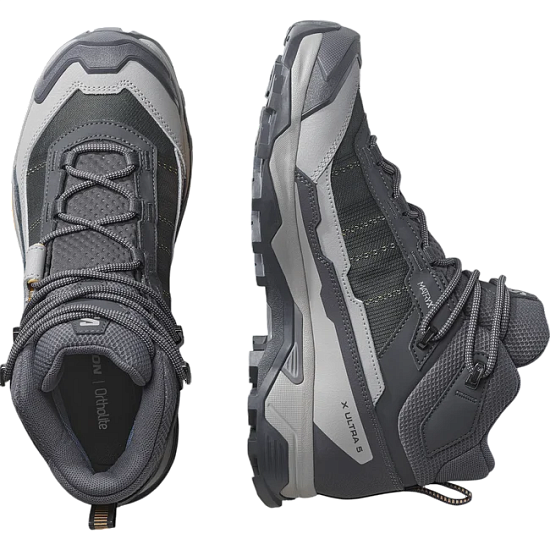 Кроссовки женские Salomon X Ultra 5 Mid Gtx Nine Iron/Gull/Soft Clay - Фото 2 большая