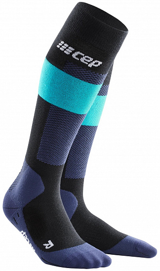 Носки мужские CEP C242M Ski Merino Tall Blue - Фото 1 большая