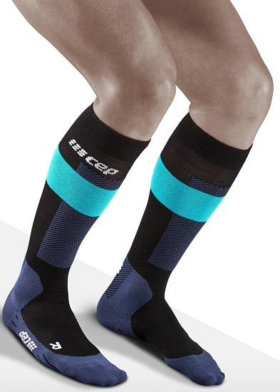 Носки мужские CEP C242M Ski Merino Tall Blue - Фото 5 большая