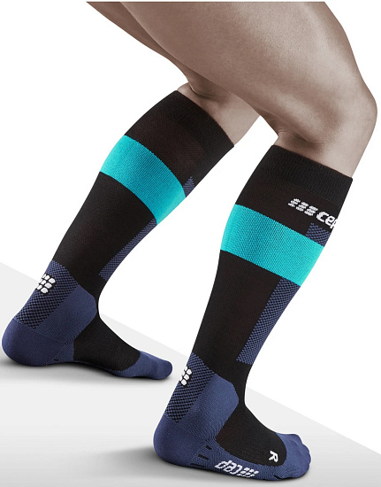 Носки мужские CEP C242M Ski Merino Tall Blue - Фото 6 большая