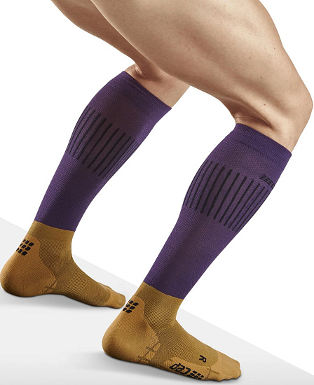 Носки мужские CEP C233M Ski Ultralight Compression Tall Purple/Brown - Фото 5 большая