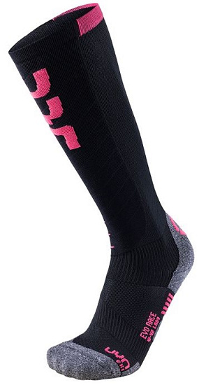 Носки женские UYN Ski Evo Race Black/Pink Paradise - Фото 1 большая
