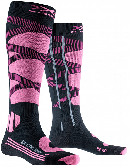 Носки женские X-Socks Ski Control 4.0 Opal Black/Magnolia Purple - Фото 1 большая