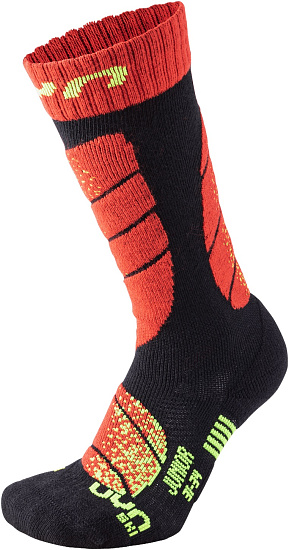 Носки детские UYN Ski Black/Red - Фото 1 большая