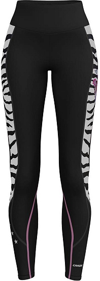 Тайтсы женские Crazy Idea Cute Light Black/Zebra - Фото 1 большая