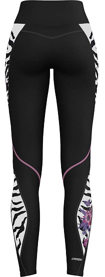 Тайтсы женские Crazy Idea Cute Light Black/Zebra - Фото 3 большая