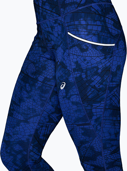 Тайтсы женские ASICS Road Lite Show Performance Black/Dark Cobalt - Фото 5 большая