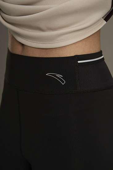 Тайтсы женские Anta Running Black - Фото 7 большая