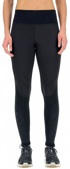 Тайтсы женские UYN Running Exceleration Wind Long Black/Cloud - Фото 1 большая