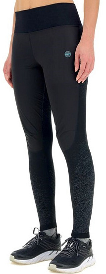 Тайтсы женские UYN Running Exceleration Wind Long Black/Cloud - Фото 3 большая