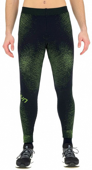 Тайтсы мужские UYN Running Exceleration Long Black/Yellow Fluo - Фото 1 большая