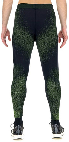 Тайтсы мужские UYN Running Exceleration Long Black/Yellow Fluo - Фото 2 большая