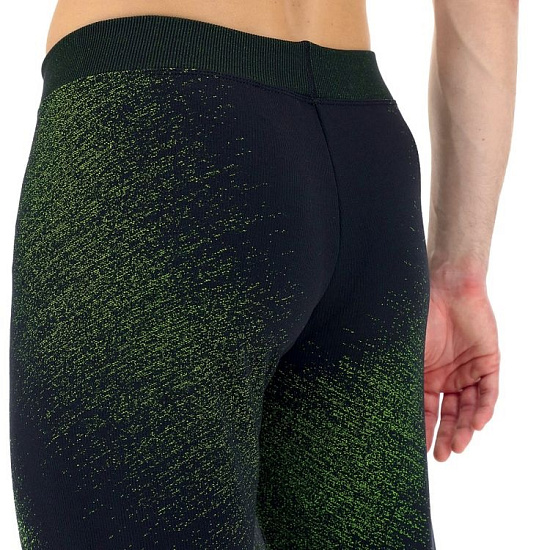 Тайтсы мужские UYN Running Exceleration Long Black/Yellow Fluo - Фото 5 большая