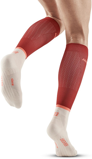 Носки женские CEP C124W The Run Compression Tall Red/Off White - Фото 5 большая