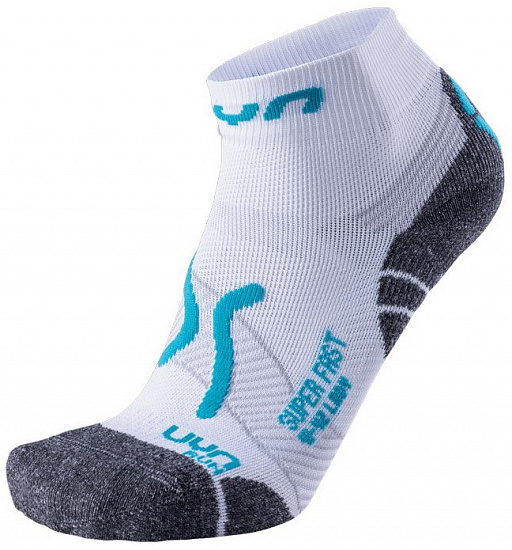 Носки женские UYN Run Super Fast White/Turquoise - Фото 1 большая