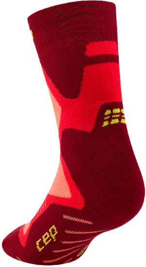 Носки CEP CT105U Core Run Cushion Mid Cut Red - Фото 2 большая