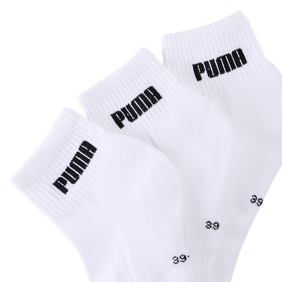 Носки Puma New Generation Cushioned Quarter 3P White - Фото 3 большая